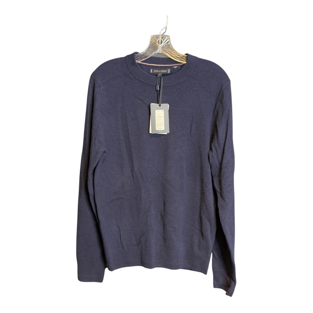 TOMMY HILFIGER 100% Cashmere Sweater Navy Blue Crewneck NWT Small